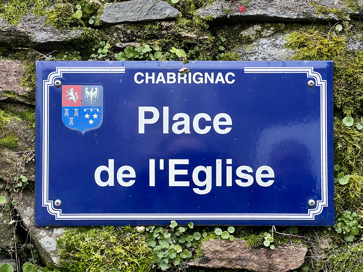 plaatsnaam bord Chabrignac